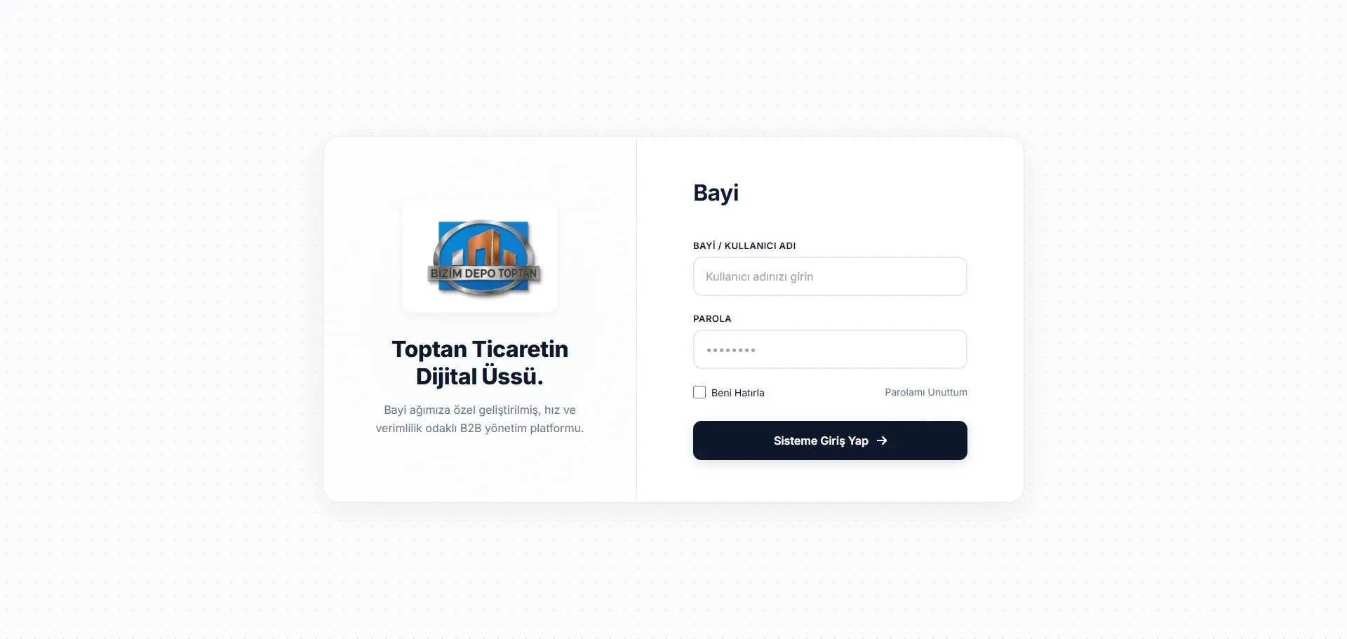 Bizim Depo Toptan (B2B)